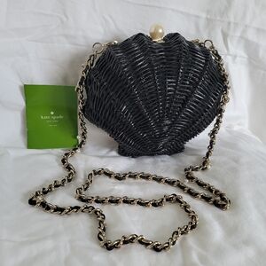 Kate Spade Splash Out Wicker Shell Pearl Purse Bag